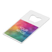 Custom Photo Afbeelding of Business Company Logo S Creditkaart Flessenopener (Achterkant Gekanteld)