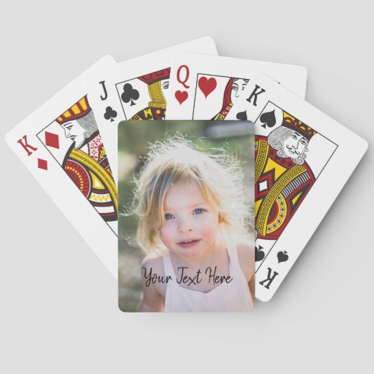 Custom Photo and Handwritten Text Pokerkaarten (Achterkant)