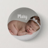 Custom photo and name button personalized (Voorkant)