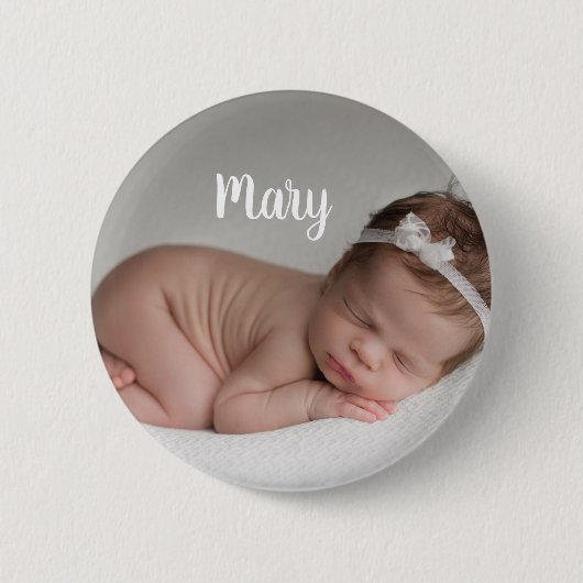 Custom photo and name button personalized (Voorkant)