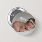 Custom photo and name button personalized (Voorkant /achterkant)