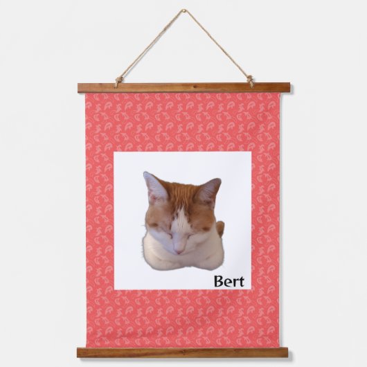 Custom Photo and Name Japanese Scroll Hangend Wandkleed (Voorkant)