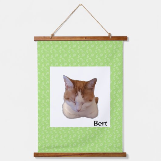 Custom Photo and Name Japanese Scroll Hangend Wandkleed (Voorkant)