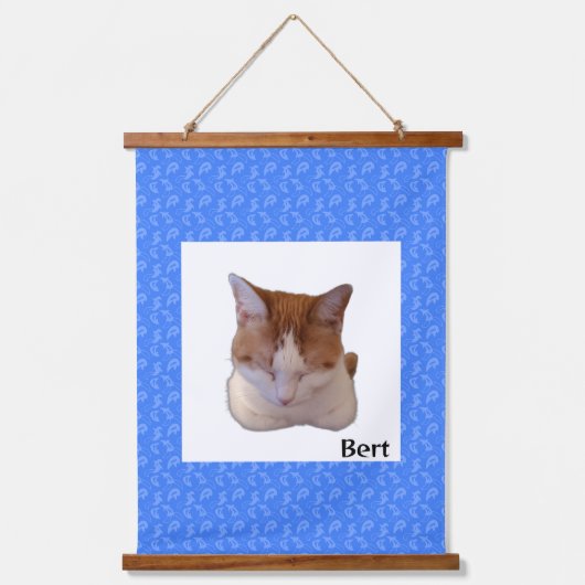 Custom Photo and Name Japanese Scroll Hangend Wandkleed (Voorkant)