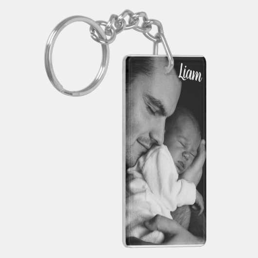 Custom photo and name keychain personalized (Voorkant Links)