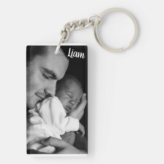 Custom photo and name keychain personalized (achterkant)