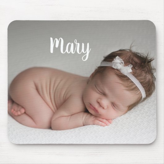 Custom photo and name mouse pad personalized muismat (Voorkant)