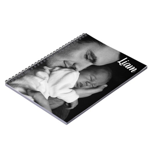 Custom photo and name notebook personalized notitieboek (Linkerzijde)