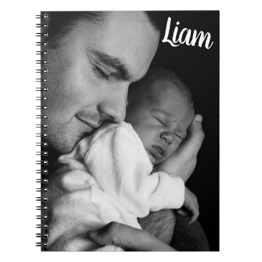 Custom photo and name notebook personalized notitieboek (Voorkant)
