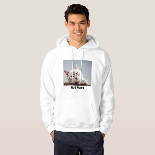 Custom Photo and Name Personalized  Hoodie (Voorkant volledig)