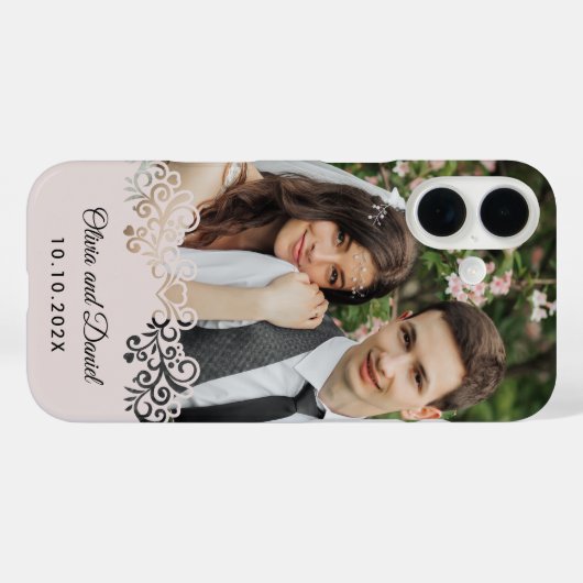 Custom Photo and Personalized Wedding Gift Case-Mate iPhone Case (Achterkant (horizontaal))