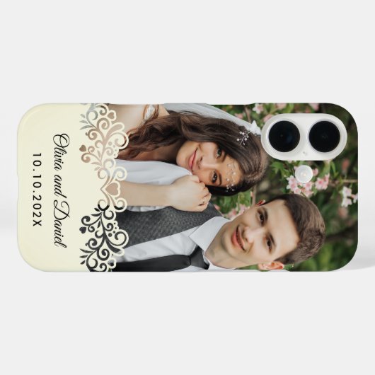 Custom Photo and Personalized Wedding Gift Case-Mate iPhone Case (Achterkant (horizontaal))
