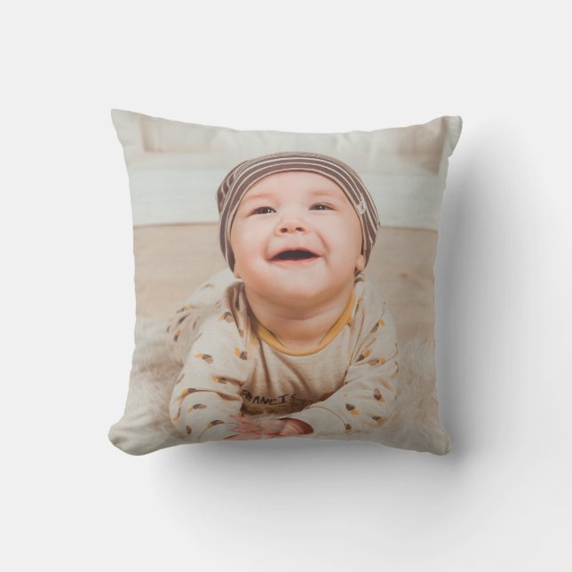 Custom photo and text Christmas Kussen (Voorkant)