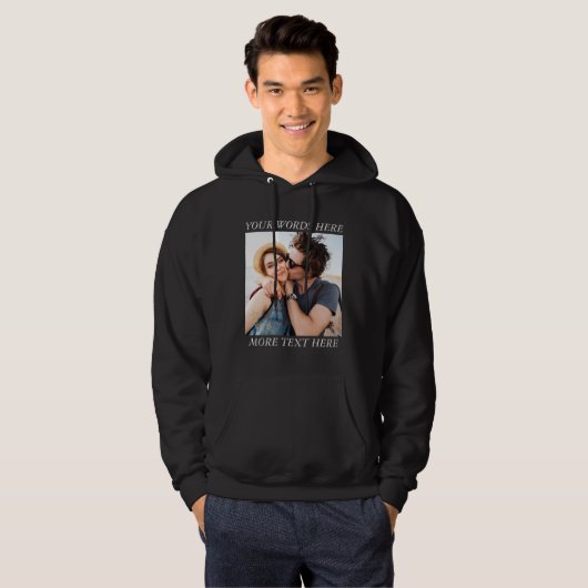 Custom Photo and Text Hoodie (Voorkant volledig)