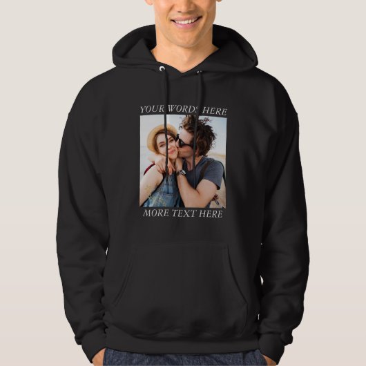 Custom Photo and Text Hoodie (Voorkant)