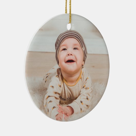 Custom photo and text keramisch ornament (Rechts)