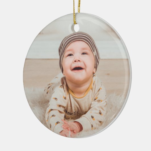 Custom photo and text keramisch ornament (Links)