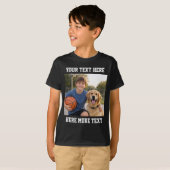 Custom Photo and Text Or Name Bold Sporty T-shirt (Voorkant volledig)