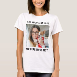 Custom Photo and Text Or Name T-shirt