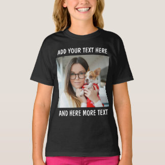 Custom Photo and Text Or Name T-shirt