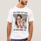 Custom Photo and Text Or Name T-shirt (Voorkant)