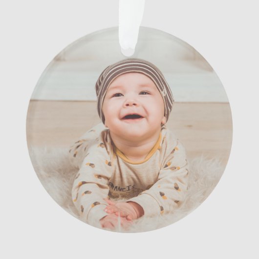 Custom photo and text ornament (voorkant)