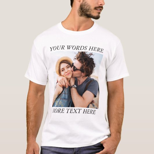 Custom Photo and Text T-shirt (Voorkant)