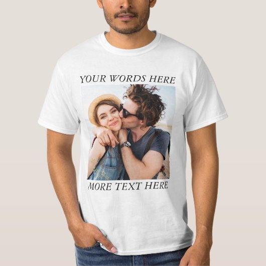 Custom Photo and Text T-shirt (Voorkant)