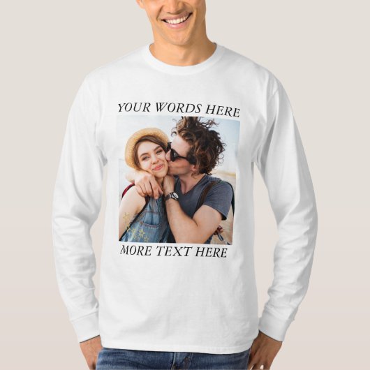 Custom Photo and Text T-shirt (Voorkant)