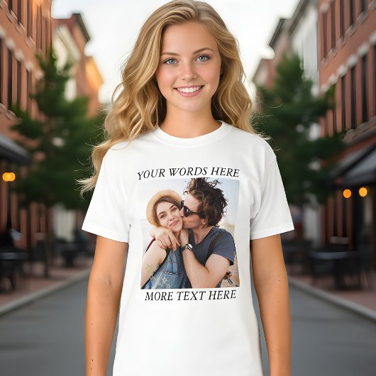 Custom Photo and Text T-shirt