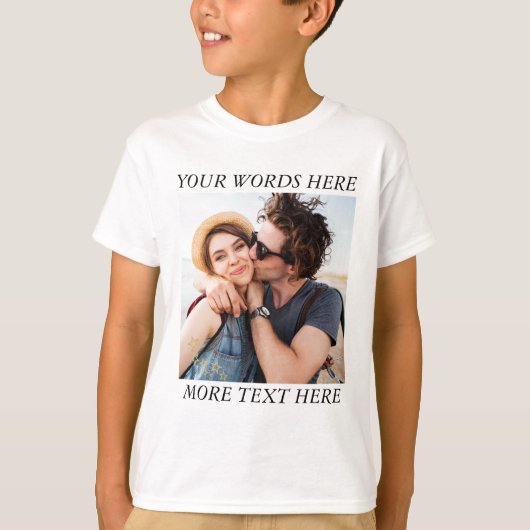 Custom Photo and Text T-shirt (Voorkant)