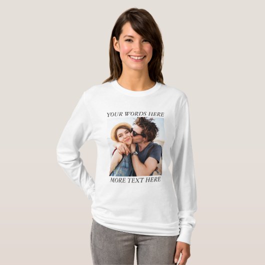 Custom Photo and Text T-shirt (Voorkant volledig)