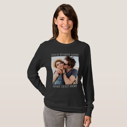 Custom Photo and Text T-shirt (Voorkant volledig)
