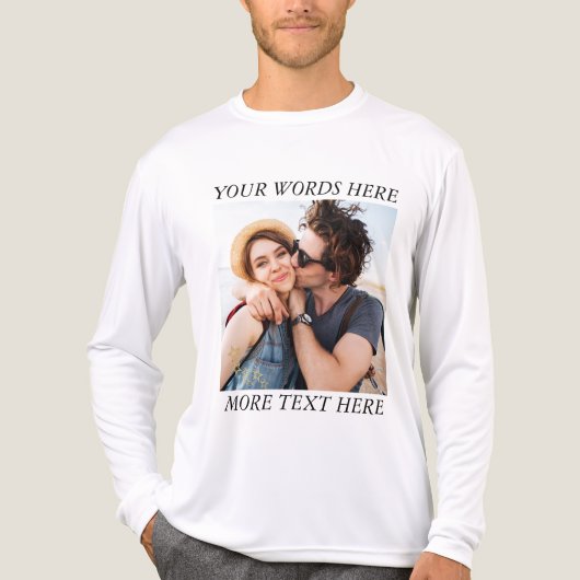 Custom Photo and Text Tri-Blend Shirt (Voorkant volledig)