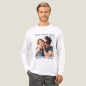 Custom Photo and Text Tri-Blend Shirt (Voorkant)