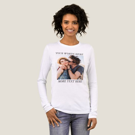 Custom Photo and Text Tri-Blend Shirt (Voorkant)