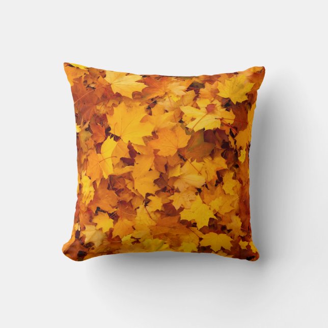 Custom photo autumn leaves  kussen (Voorkant)