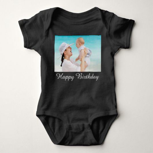 Custom Photo Baby Bodysuit, uw foto hier Romper (Voorkant)