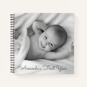 Custom Photo Baby's eerste jaar dagboek Notitieboek (Voorkant)