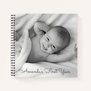 Custom Photo Baby's eerste jaar dagboek Notitieboek