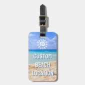 Custom Photo Beach Bagagelabel (Voorkant verticaal)