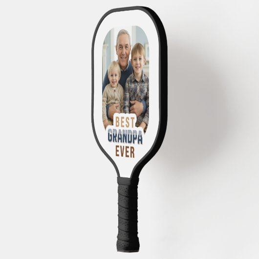 Custom Photo Best Grandpa Ever Pickleball Paddle (Links)