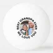 Custom Photo Best Grandpa Ever Pingpongbal (Achterkant)