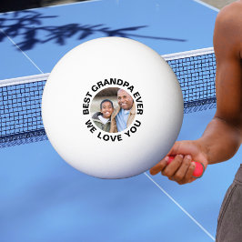Custom Photo Best Grandpa Ever Pingpongbal