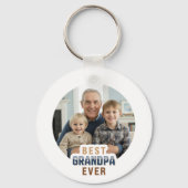Custom Photo Best Grandpa Ever Sleutelhanger (Voorkant)