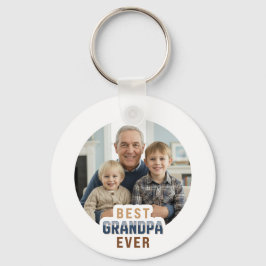 Custom Photo Best Grandpa Ever Sleutelhanger