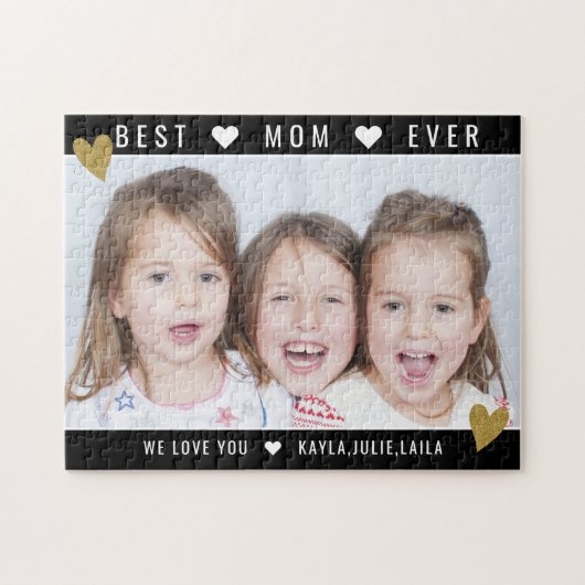 Custom Photo Best Mom Ever Mother's Day Legpuzzel (Horizontaal)