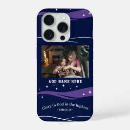 Custom Photo Bible Verse Christian Starry Night iPhone 15 Pro Case