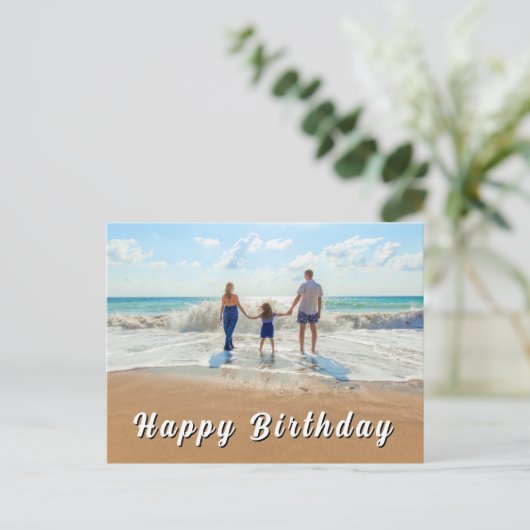 Custom Photo Birthday Card Briefkaart (Staand voorkant)