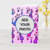 Custom Photo, Birthday card, custom Card Kaart (Gele Bloem)